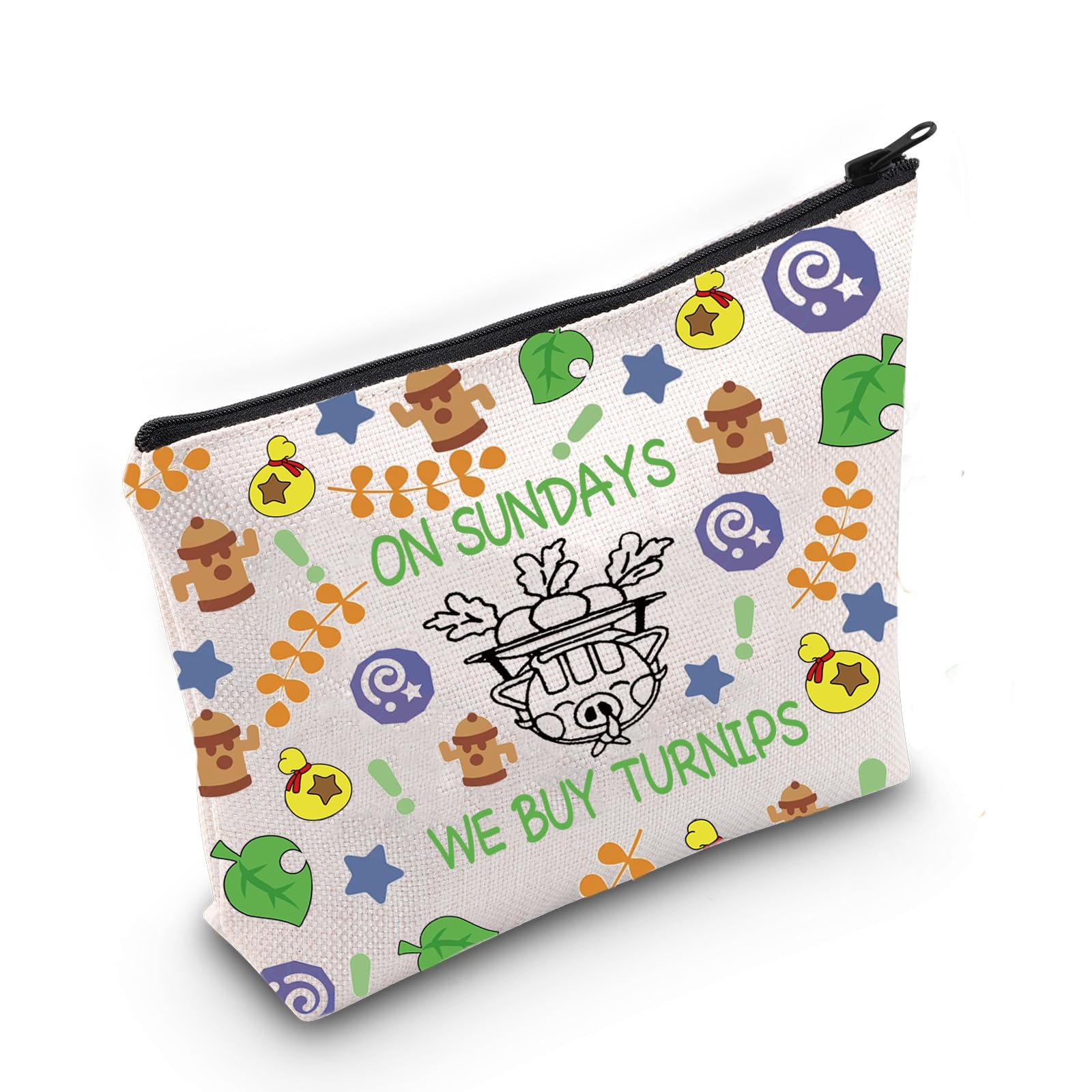 Video Game Gift Game Theme Makeup Bag for Game Lovers Animal Villagers Gift Gamer Gift Player Gift (U.Turnips), U.turnips