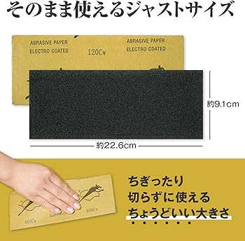 Amazon | コモライフ 耐水ペーパー 36枚組 紙やすり サンドペーパー