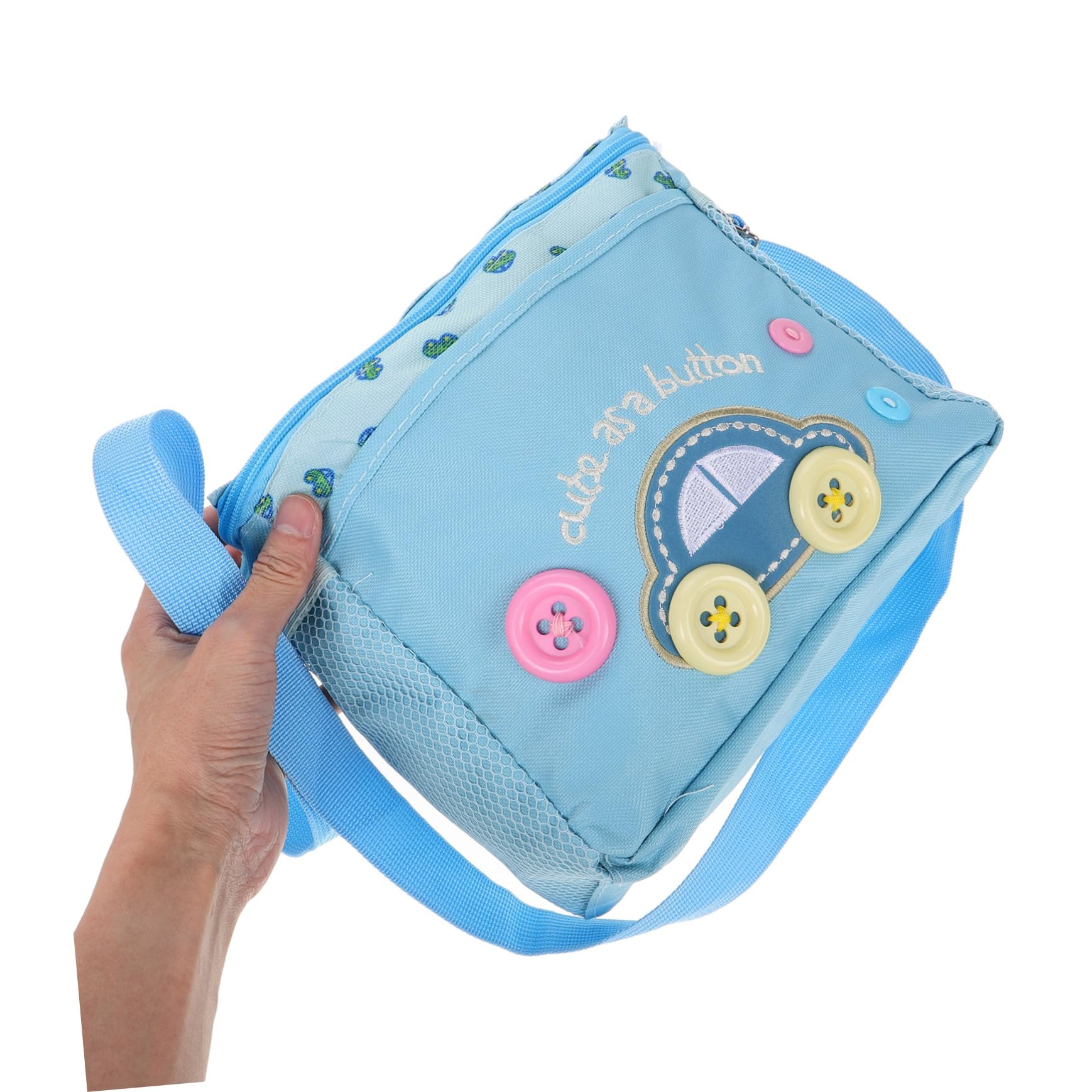 4-in-1 Multifunktions Wickeltasche Satz für Mütter Großer Oxford Stoff Himmelblau Reise Babytasche mit Wickelunterlage und Babyflaschenhalter