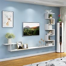 Wall Mounted TV Unit Floating TV Stand Cabinet, Floating Entertainment Center with Storage for Living Room Bedroom or Small ApartmentWhite,200cm/78.7in