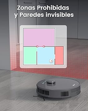 LEFANT M1 2 en 1 Robot Aspirador y Fregasuelos, 4000Pa, 200min Autonomía, Mapeo Multinivel, Zonas No-Go, Ideal para Pelo de Mascotas/Alfombras4