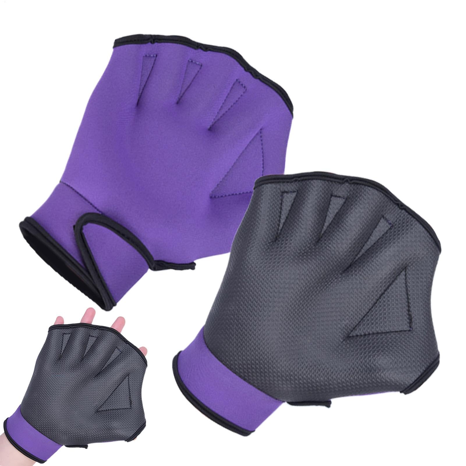 Swimming Gloves for Men, Water Gloves Aquatic Mittens, Swim Training Water Diving Gear, Rubber Mittens No Fading for Men Women Children