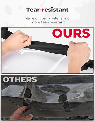Miniatura 4 de KEMIMOTO X3 Rear Windshield, Soft Back Window Compatible with Can-Am X3 & Max XRS XDS Turbo RR 2017-2025 PVC Full Windscreen Dustproof Rainproof