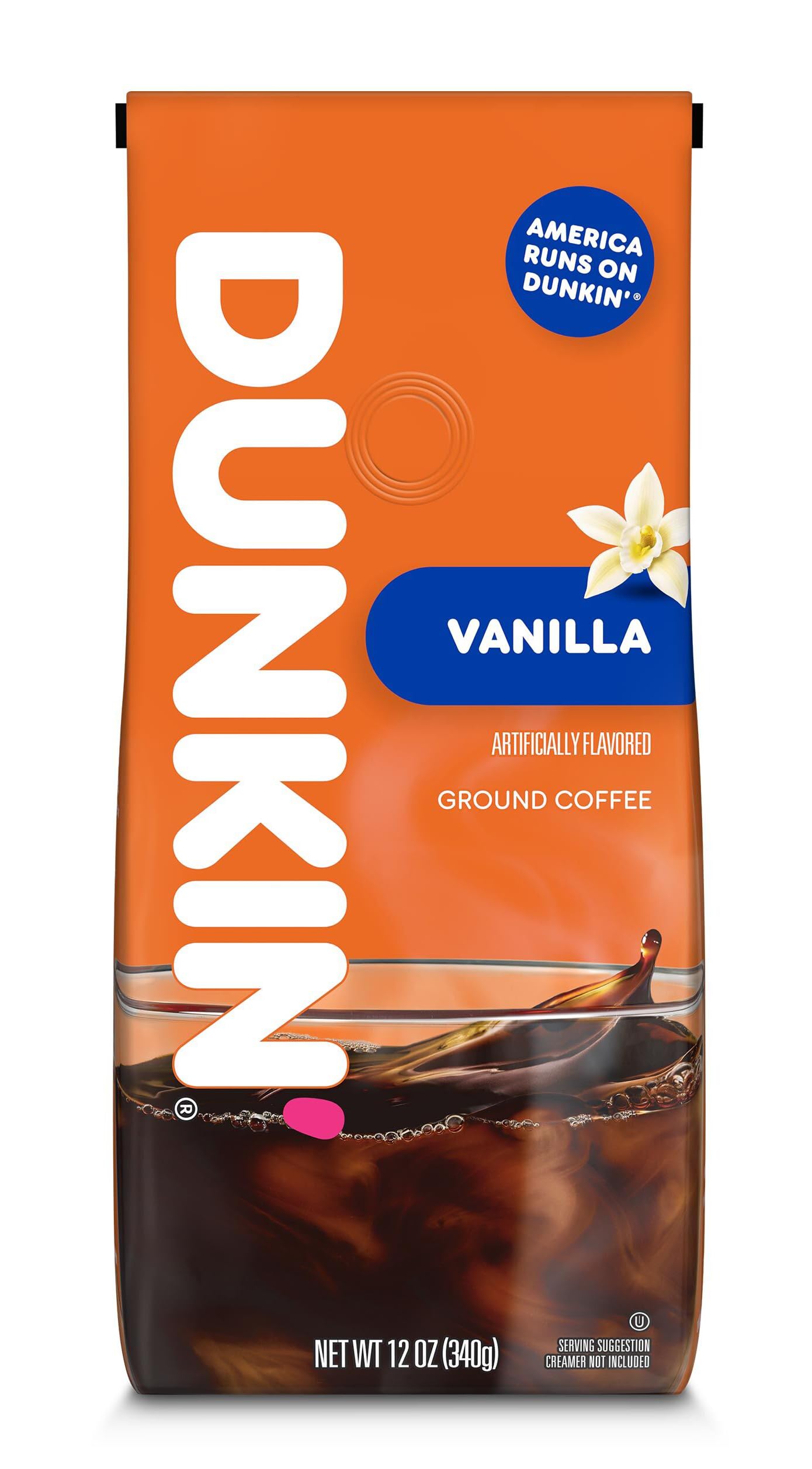 Dunkin' Donuts® French Vanilla Coffee, 12 Oz Bag...
