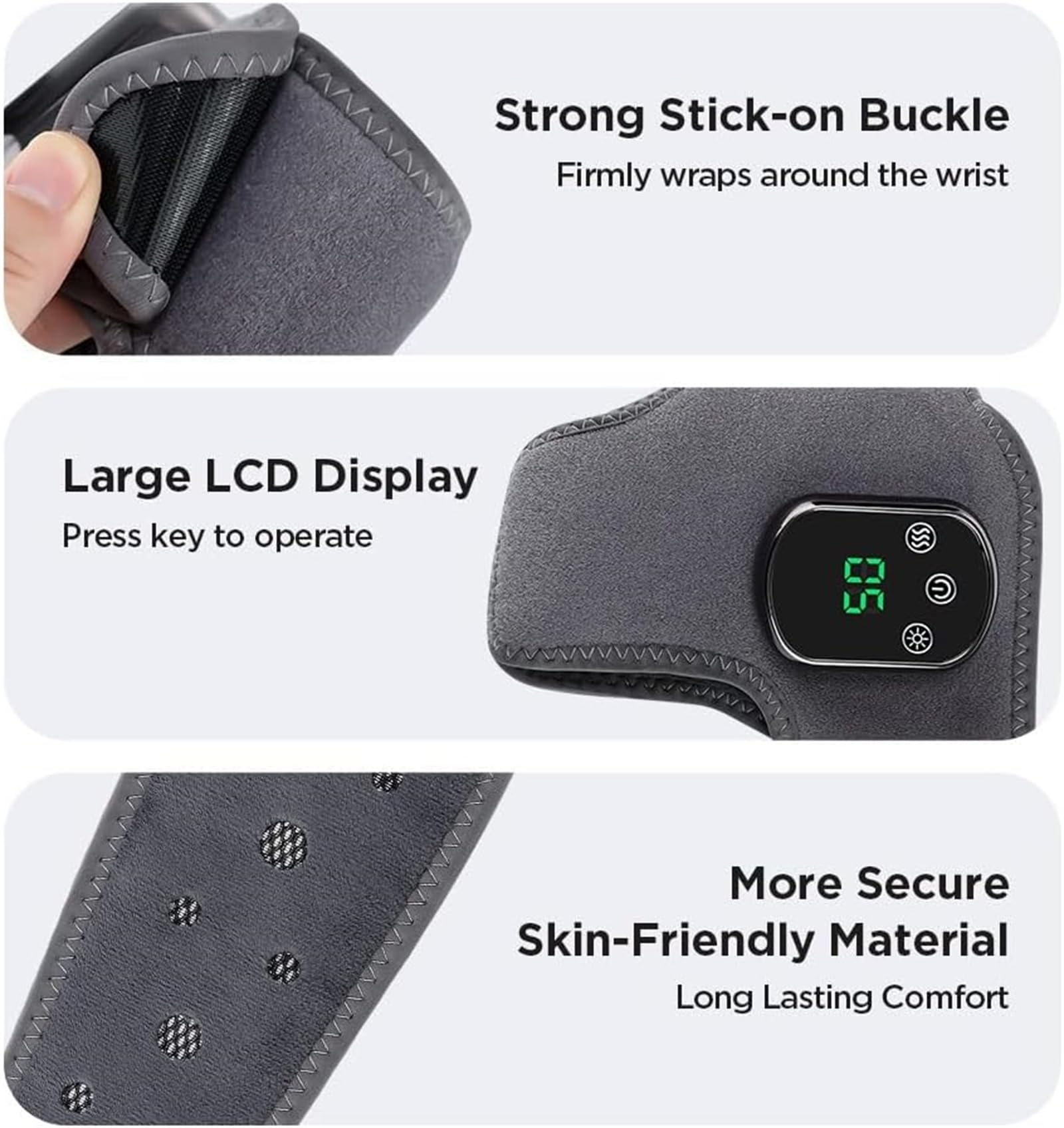 Masseur 3 en 1 Naxir Bandeau chauffant pour cheville avec 3 modes de vibration, pour tendinite d'Achille et fasciite plantaire, 5 niveaux de chaleur