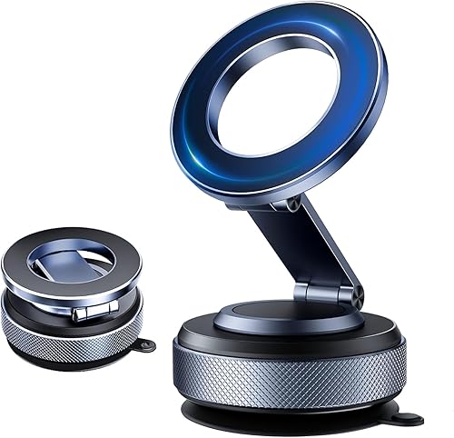 Soporte magnético para teléfono con succión al vacío para navegación en el tablero del automóvil, soporte de teléfono con ventosa ajustable 360