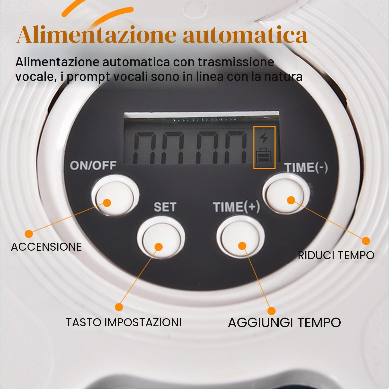 Mangiatoia automatica per gatti, per gatti con timer, per 6 pasti, alimentatore a batteria, per cibo umido e umido