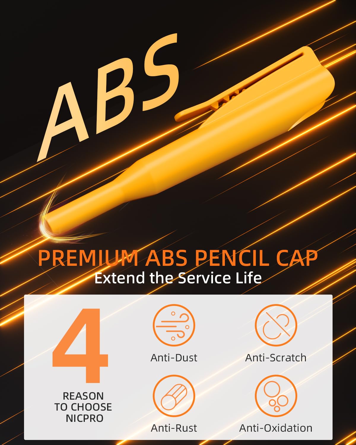 Set Matite Da Falegname Nicpro - 2 Portamine Con 24 Mine E Temperino - Per Lavorazione Legno - Foto 7