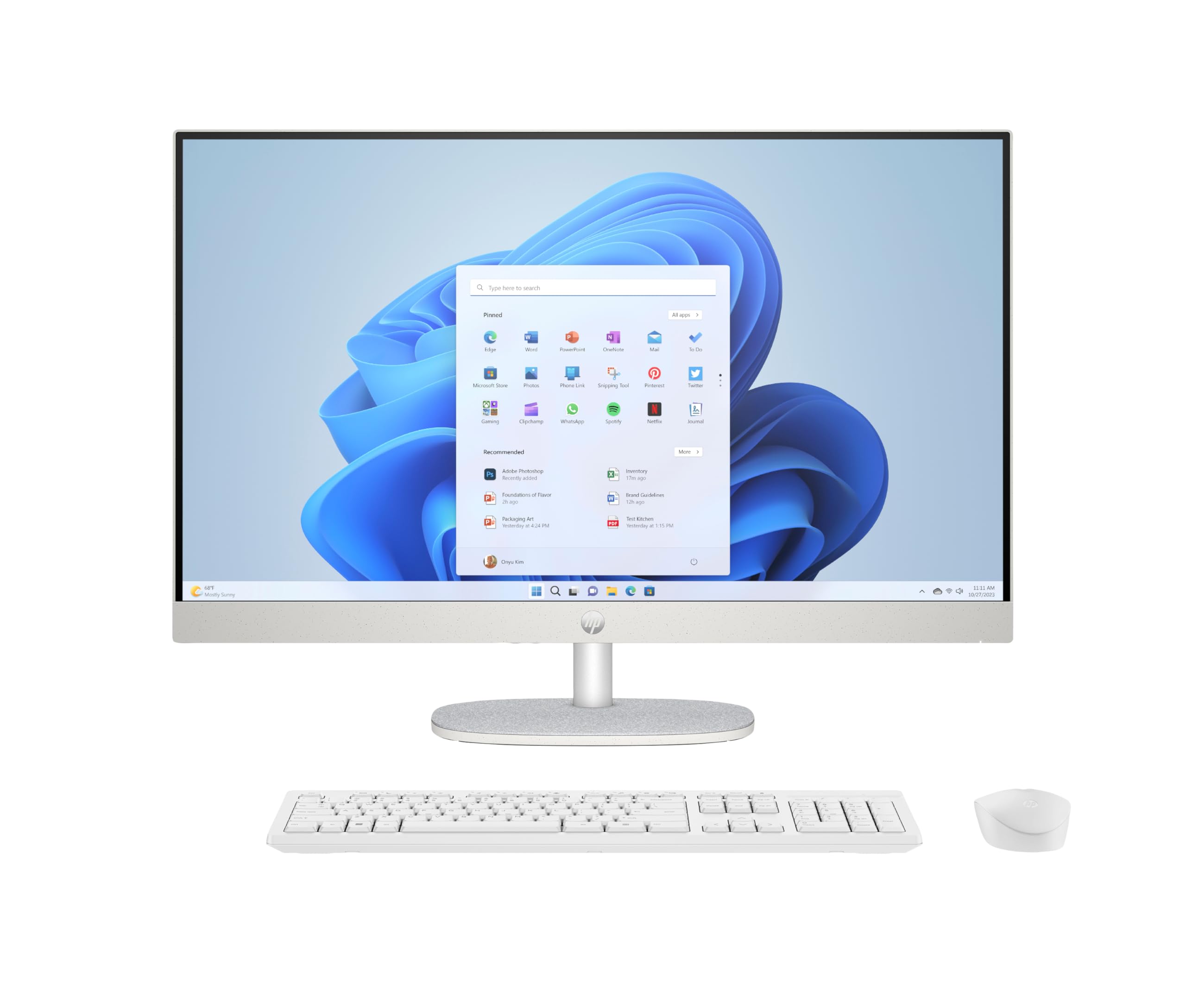 HP 27-cr0475ng - All-in-One (Komplettl?sung) - Core i7 1355U - RAM 16 GB - SSD 1 TB - NVMe - Intel Iris Xe Grafikkarte - Wi-Fi 6, Bluetooth 5.3, 1GbE - WLAN: 802.11a/b/g/n/ac/ax, Bluetooth 5.3 - Win