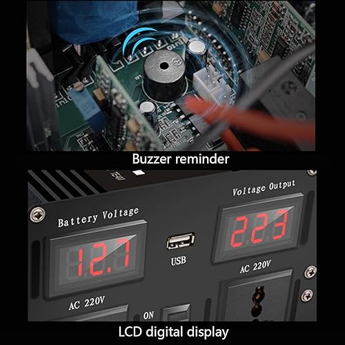 Miniatura 4 de Inversor de corriente de onda sinusoidal pura de 3200 W, 4000 W, 5000 W, 6000 W, 8000 W, 9000 W, 12000 W, 15000 W, convertidor de CC 12 V24 V a 220