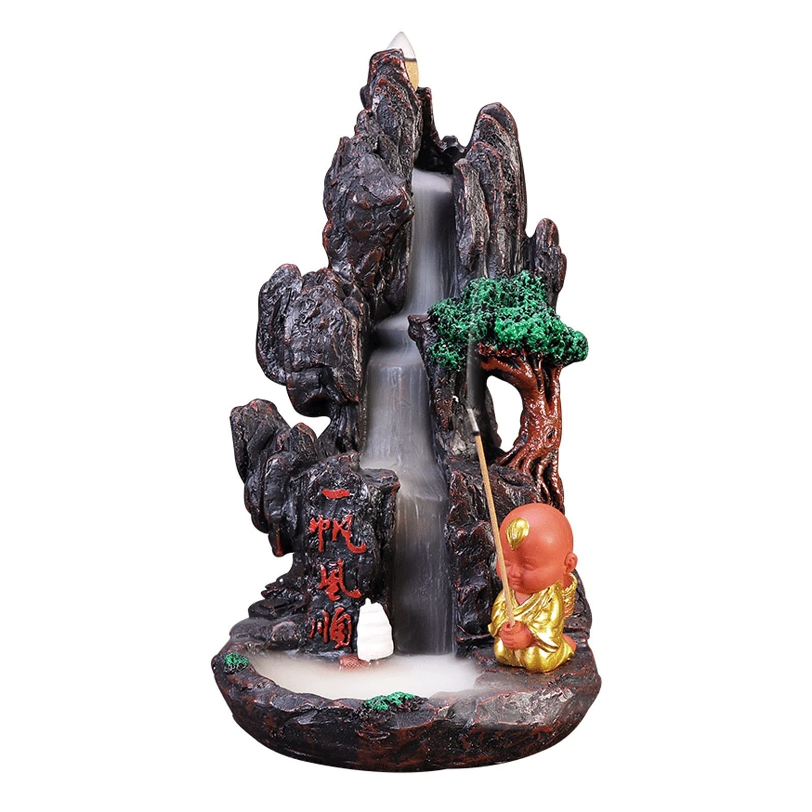 Basxdrfxz A Incense Holder Base Waterfall Incense Burner Backflow Holder Ornaments Romatherapy Is Suitable For Home, Office, Yog