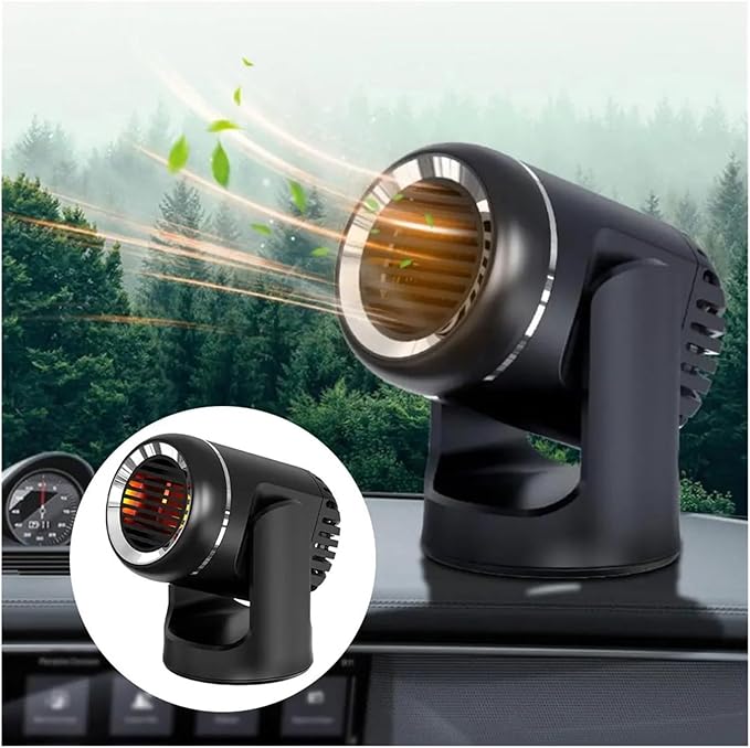 Calefactor Eléctrico Portátil 12V 120W Convector 2 en 1 Ventilador miniatura 4