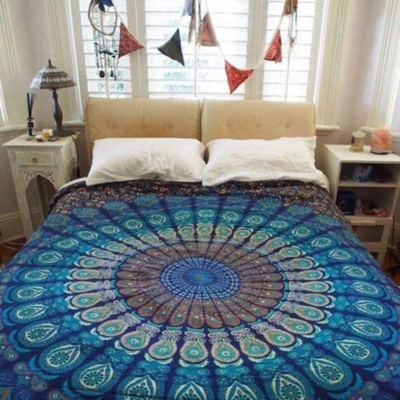 Colorful Mandala Tapestry - Wall Hanging & Bed Sheet -3 Colorful Mandala Tapestry - Wall Hanging & Bed Sheet -3