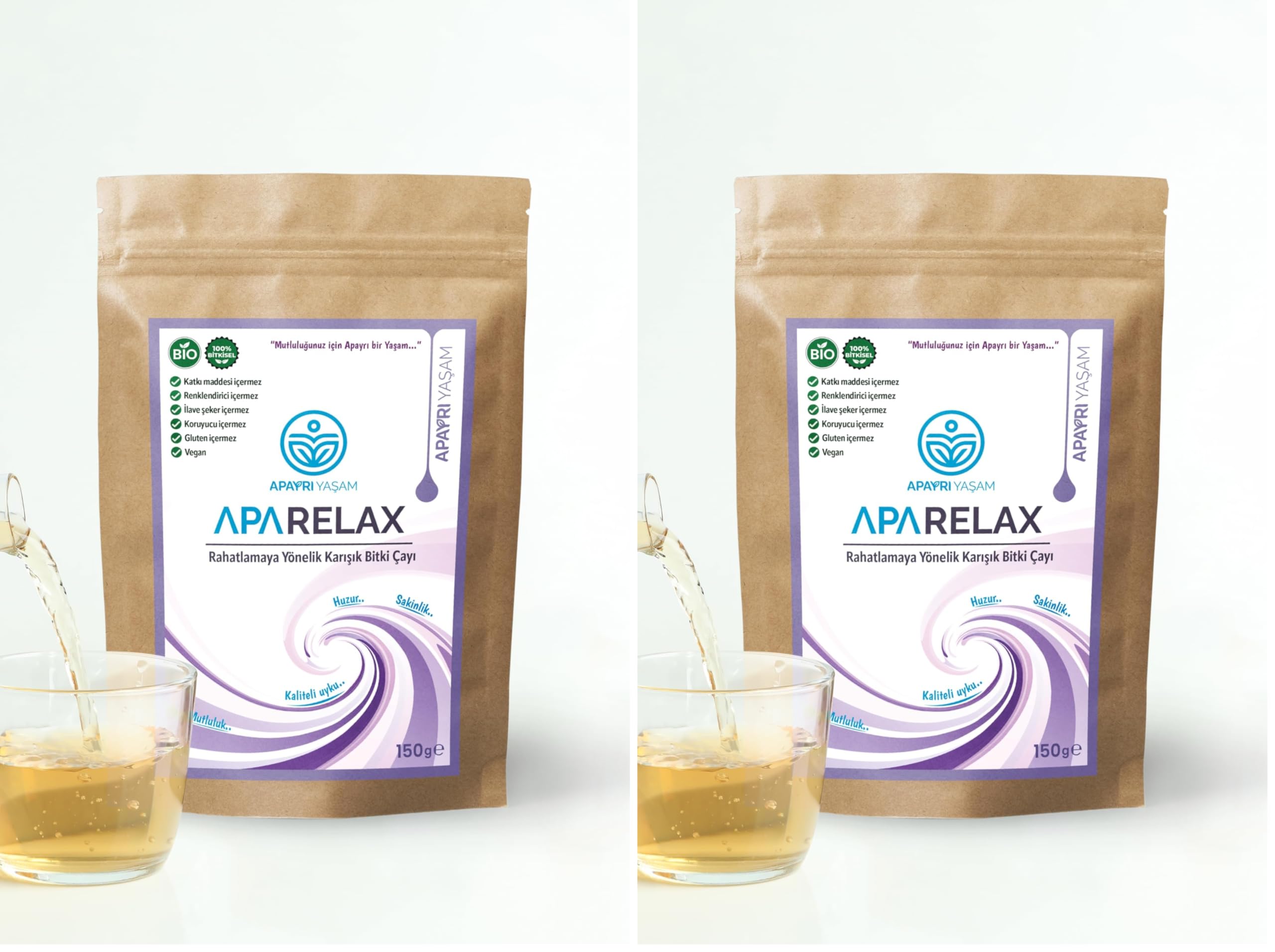 Apayrı Yaşam RELAXÇAYI Bio Çay Karışımı% 100 Bitkisel Aparelax (2 paketi)