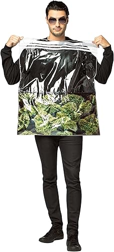 Rasta Imposta Bolsa de disfraz de maleza para adultos, NegroVerde, Uno