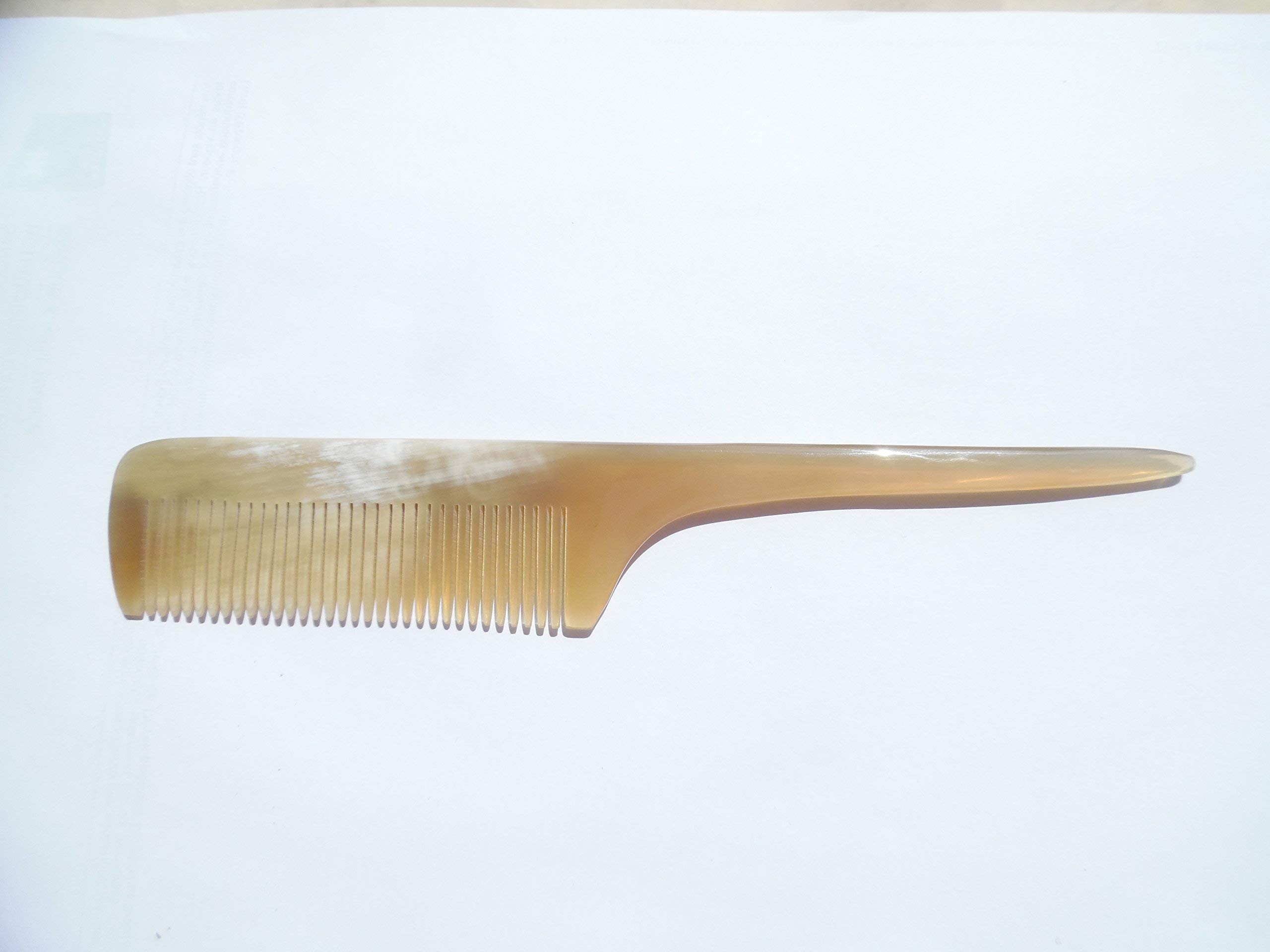 Peigne Queue de Rat en Corne Naturelle – 19 cm