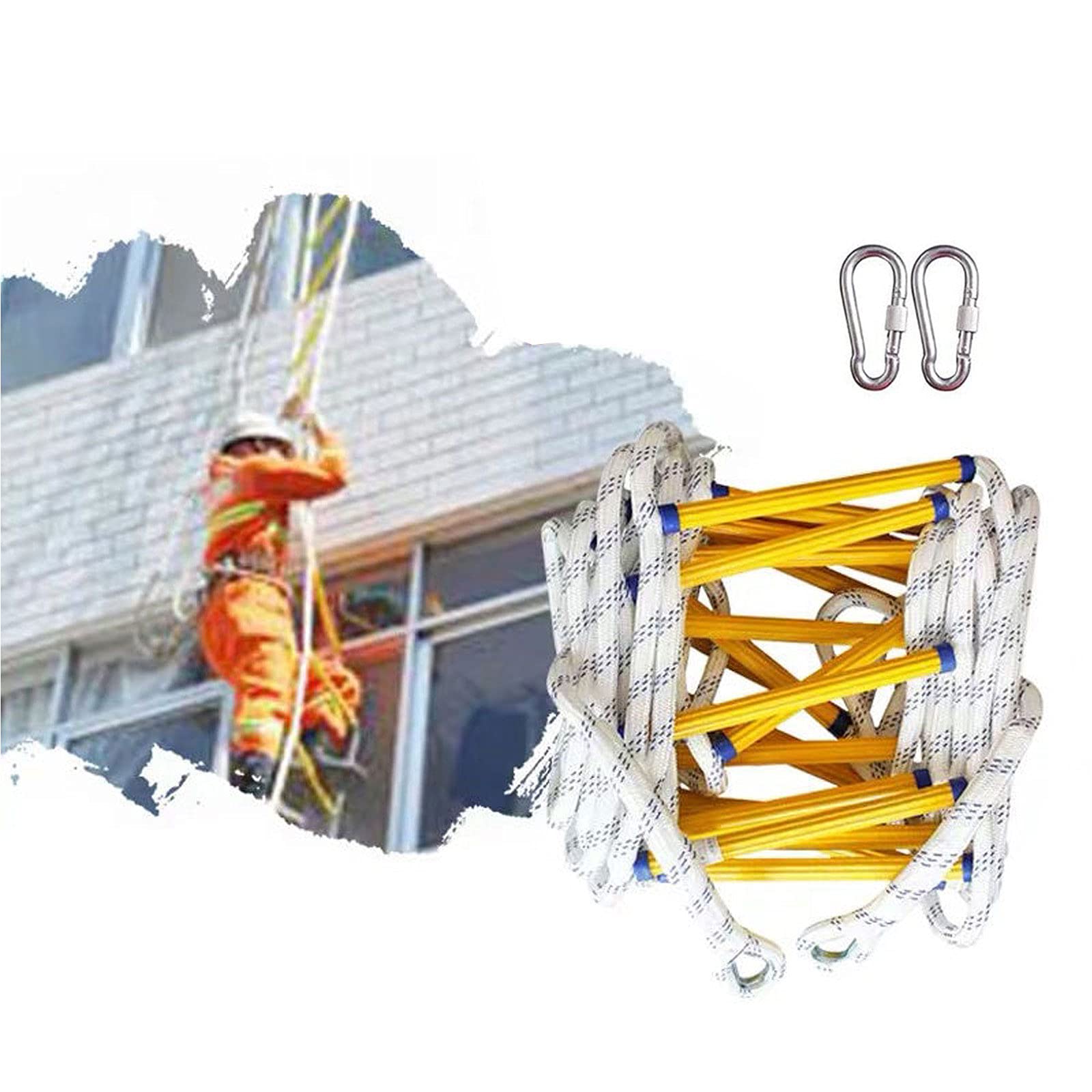 Échelle de corde de secours antidérapante et amovible pour fenêtre