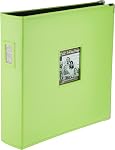 Pioneer Photo Albums T-12JF/C Jumbo 3-Ring Sewn Leatherette Frame Cover Memory Book Binder, Lime Green