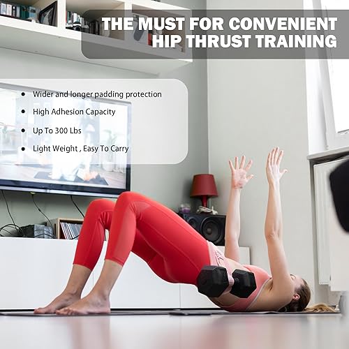 Miniatura 2 de Cinturón de empuje de cadera, cinturón de empuje de cadera totalmente mejorado para mancuernas, cinturón de empuje de cadera más cómodo, cinturón de