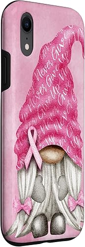 Miniatura 66 de iPhone 15 - Soporte rosa contra el cáncer con gnomo para el caso de concientización sobre el cáncer de mama