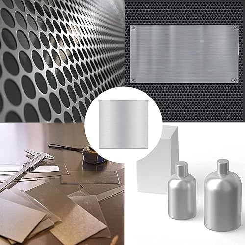 Miniatura 13 de 6061 T651 - Placa de metal rectangular de 12 x 12 x 1/8 (0.125 pulgadas) de grosor cubierta con película protectora, placa de chapa de aluminio