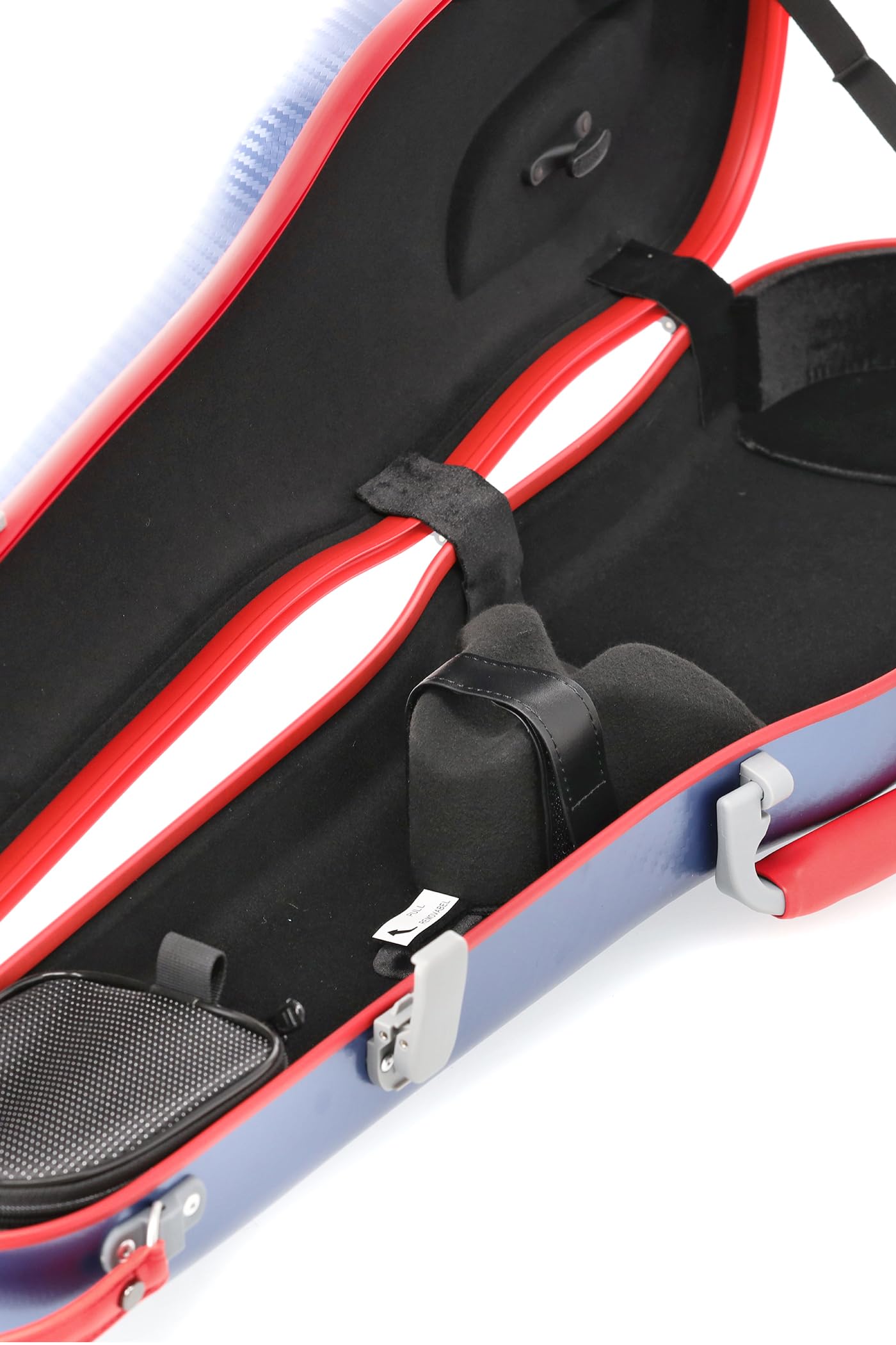 GEWA Custodia per violino FUN Series policarbonato 4/4-1/2 dimensione Blu/Rosso, interno nero, 2 cinghie zaino rimovibili, tasca accessori, sospensione imbottita, maniglia laterale aggiuntiva