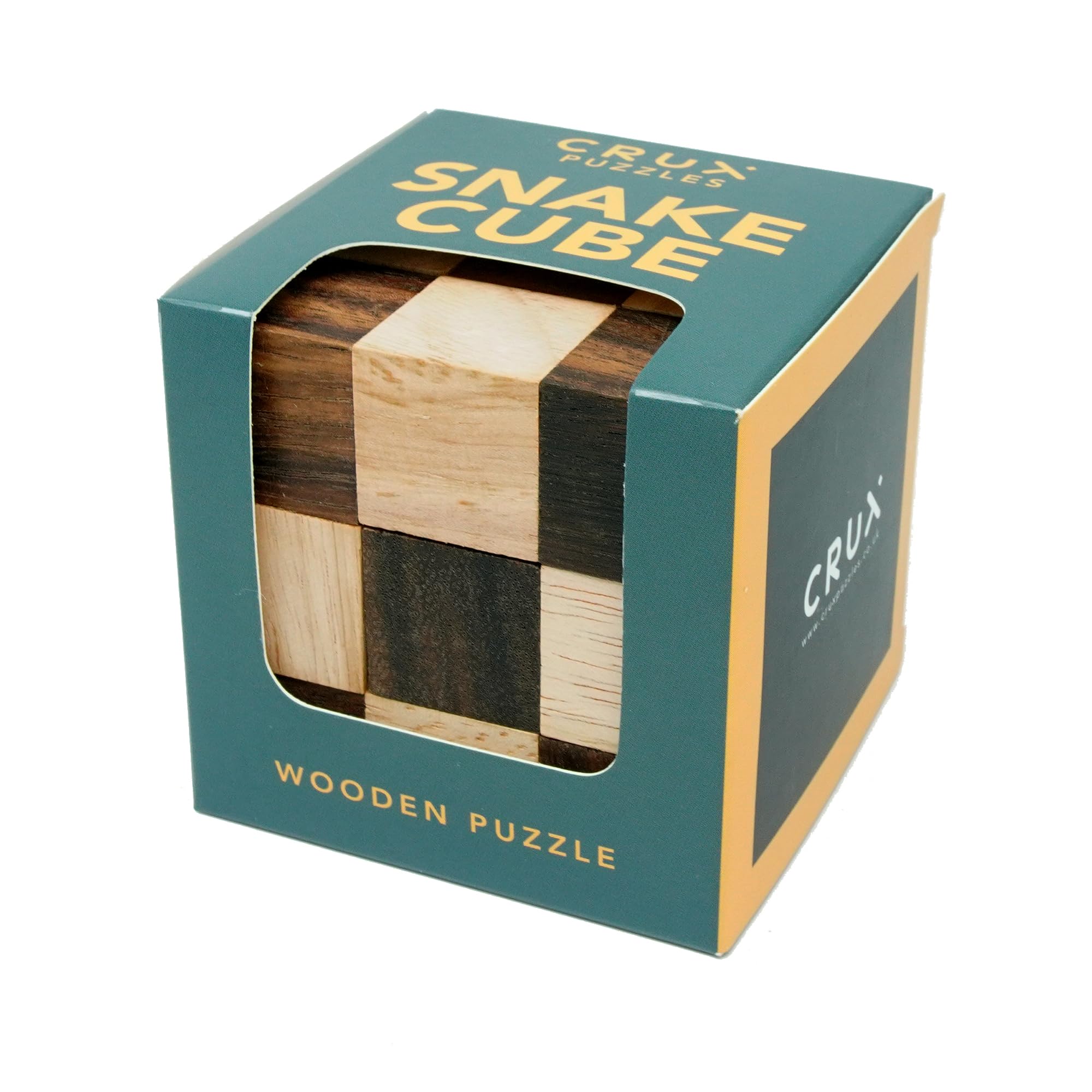Snake Cube Puzzle - Fun, Premium Wooden Brainteaser Puzzle - STEM Desk Toy, 27 pieces, 7.6 cm x 7.6 cm - Image 3
