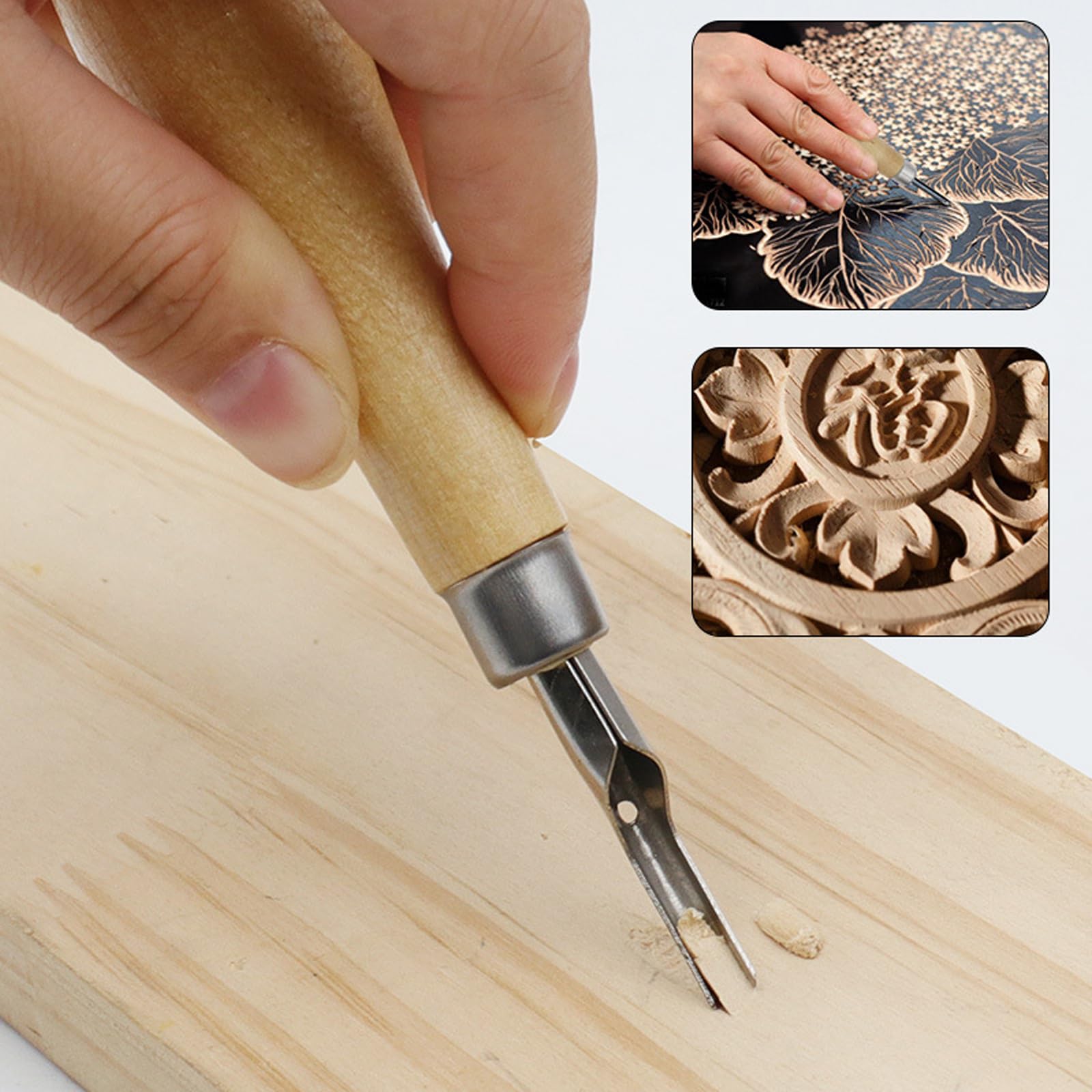 2 Juego de Herramientas para Tallar Madera, Gubias y Cortador de Linóleo, Bloques de Talla para Bricolaje, Escultura y Pintura Artística, para Adultos y Principiantes