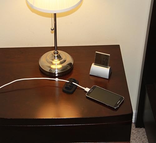 Miniatura 5 de Organizador de cables de escritorio, con peso, silicona ecológica, sin mal olor, incluye 4 bridas reutilizables (azul)