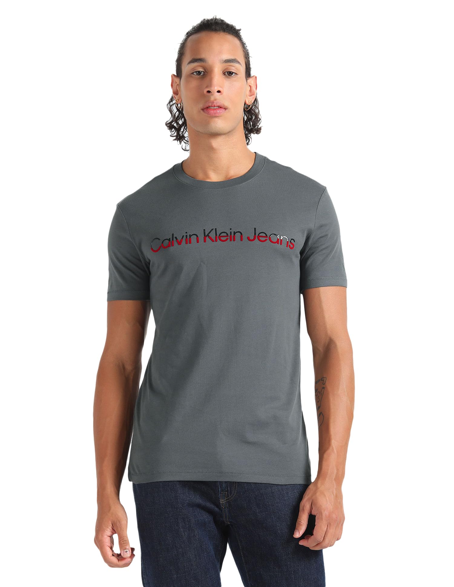 Mixed institutional Logo Tee T-shirt Erkek