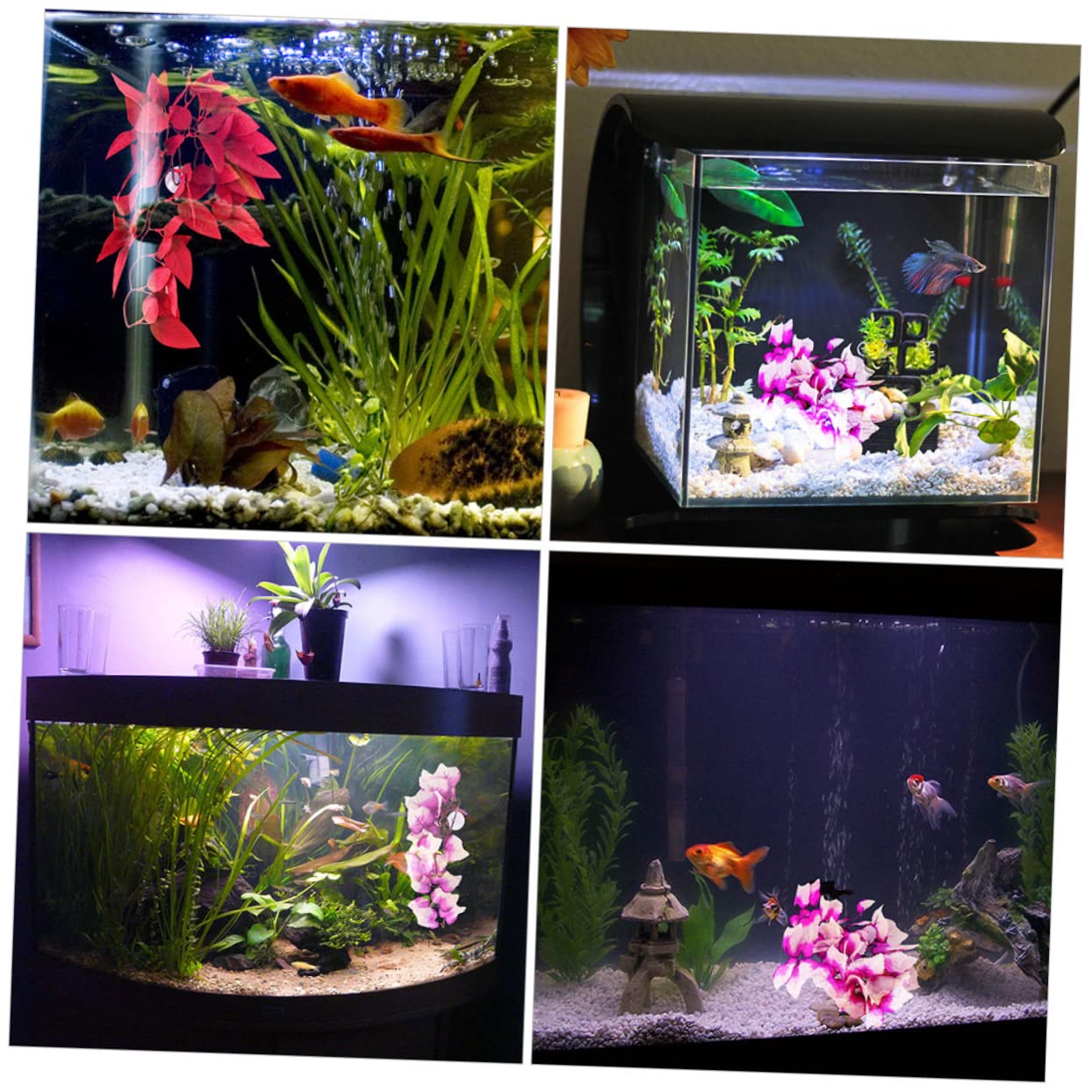 Didiseaon 10pezzi Piante Decorative Artificiali Per Terrario Di Accessori Per Rettili Resistente e Realistico Per Acquari e Gabbie Di Rettili