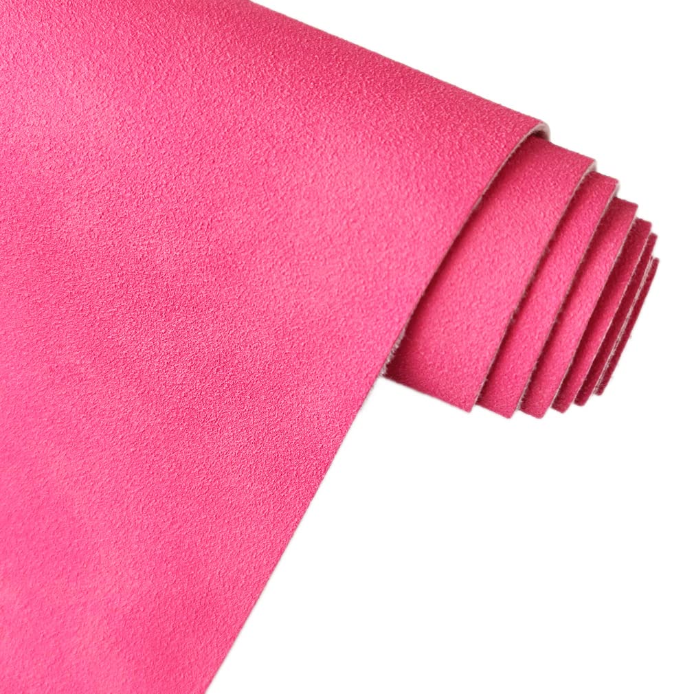 Pink Soft Faux Suede Fabric 30x135cm Synthetic Faux Leather Frosted Leatherette for Hair Bows Earrings Jewelry Making