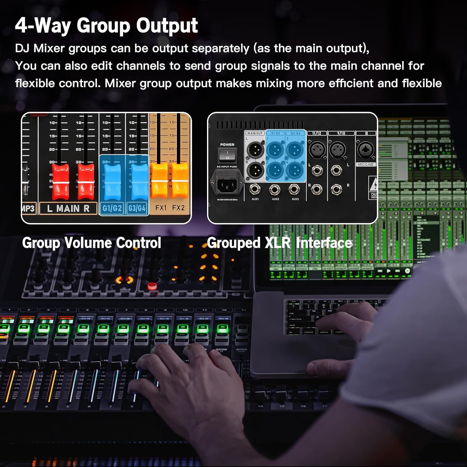 4-Way Group Output for TKLBLS LA-80 Mixer