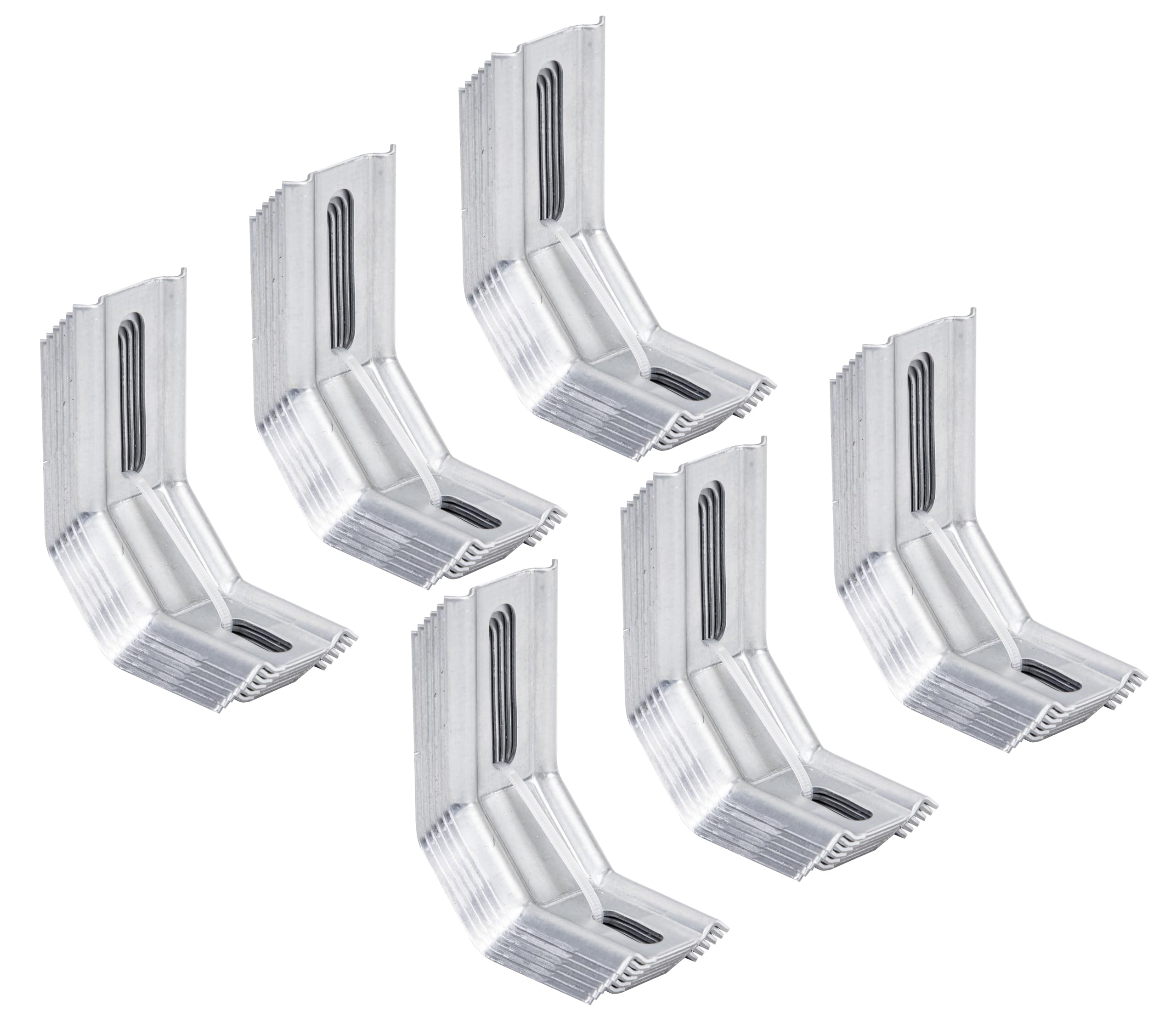 Alberts 832414 Équerre réglable | 2 angles de 45°, emboutie, avec trou oblong | galvanisée Sendzimir | 35 x 30 x 50 mm | kit de 36