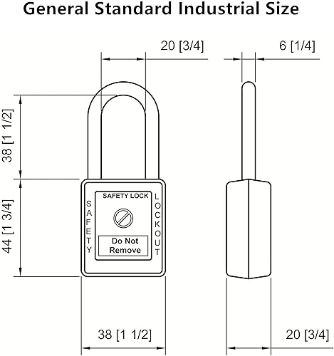 Miniatura 7 de SAFBY 50 cerraduras de bloqueo con llave diferentes con 50 etiquetas de bloqueo  Candados seguros Loto para estaciones y dispositivos de bloqueo