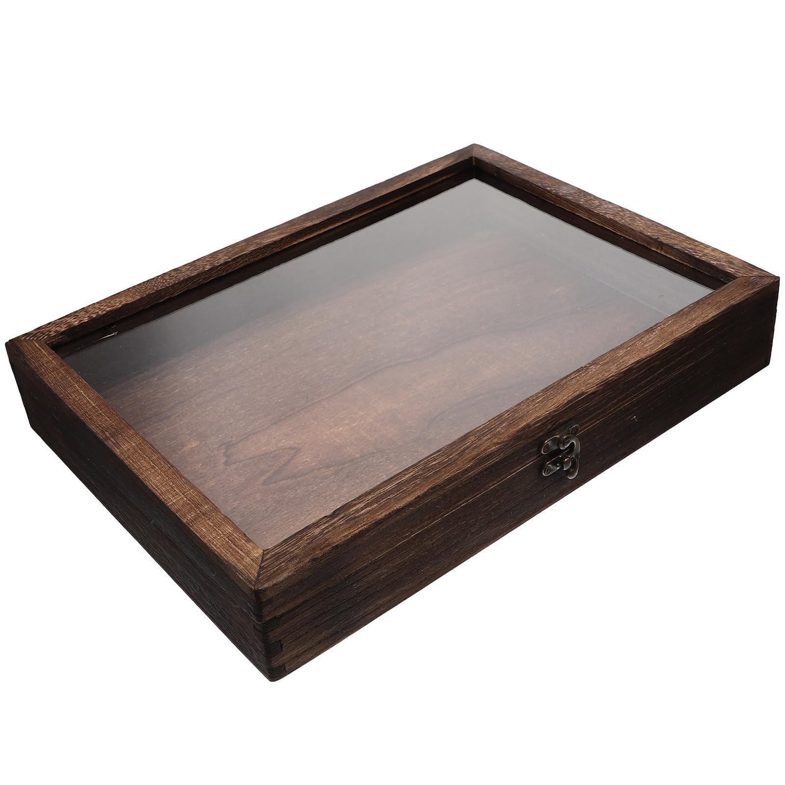 Caja de Exhibición de Muestras con Cerradura, Caja de Madera para Especímenes, Vitrina Retro para Manualidades y Joyas, con Tapa Transparente Varios Estilos