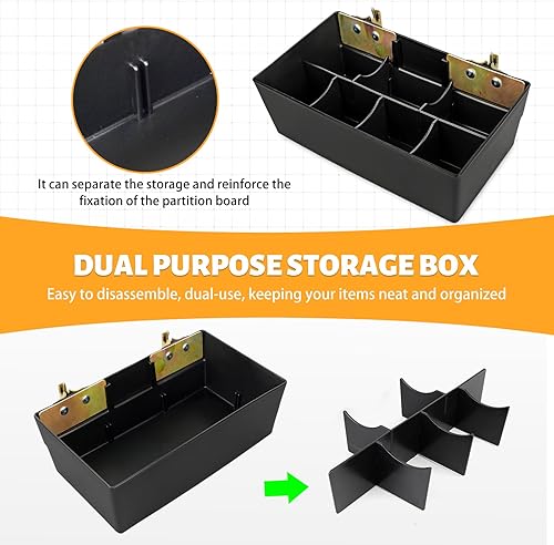 Miniatura 3 de E-Track - Cesta de almacenamiento, paquete de 2 cajas resistentes con clasificación de cajas electrónicas desmontables para organizador de