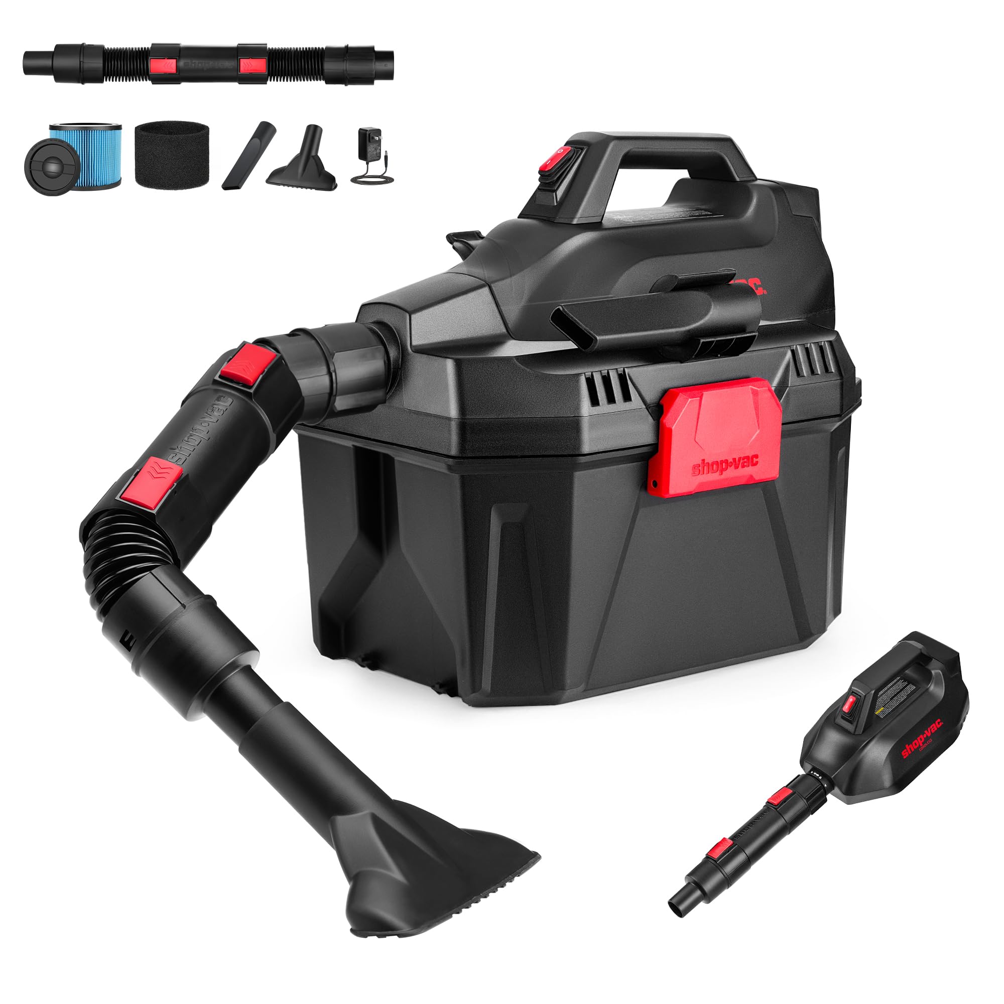 Shop-Vac 2 Gallon 20V Cordless Vacuum Cleaner Wet/Dry, Portable 3-in-1 with Blower Function, Integrated Battery and Charger Included, Ideal for Garage, Workshop, Car & Jobsite, 5430082-picture-42