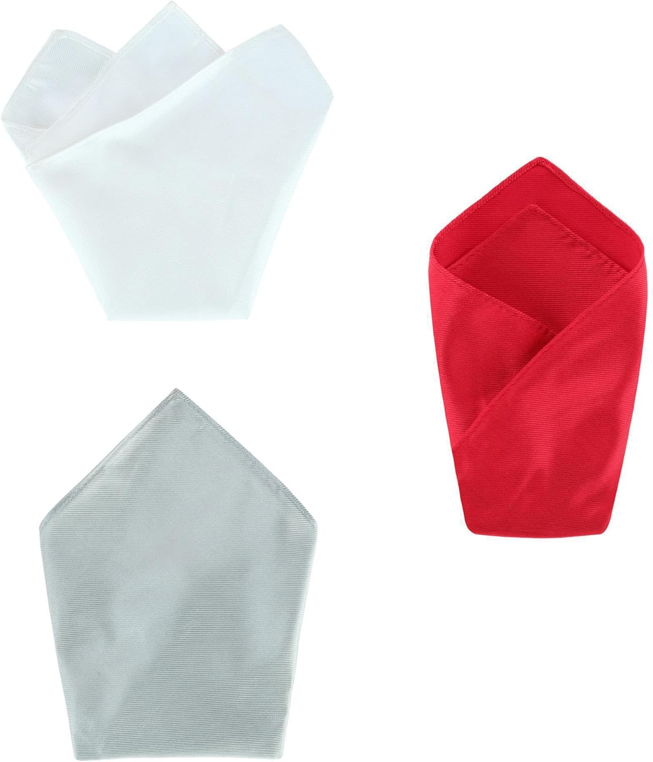 Trafalgar The Gatsby 12 inch Solid Silk Pocket Square Trio