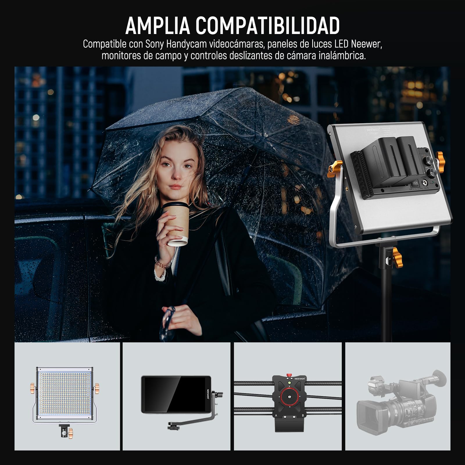 NEEWER 2 NP-F970 7800mAh Baterías Repuesto para Sony FX3/FX30/A7, para Canon R5, para Nikon Z8, Camera Battery con LCD Dual USB C Cargador Rápido para Handycam Cámara Monitor Luz Video LED Deslizador