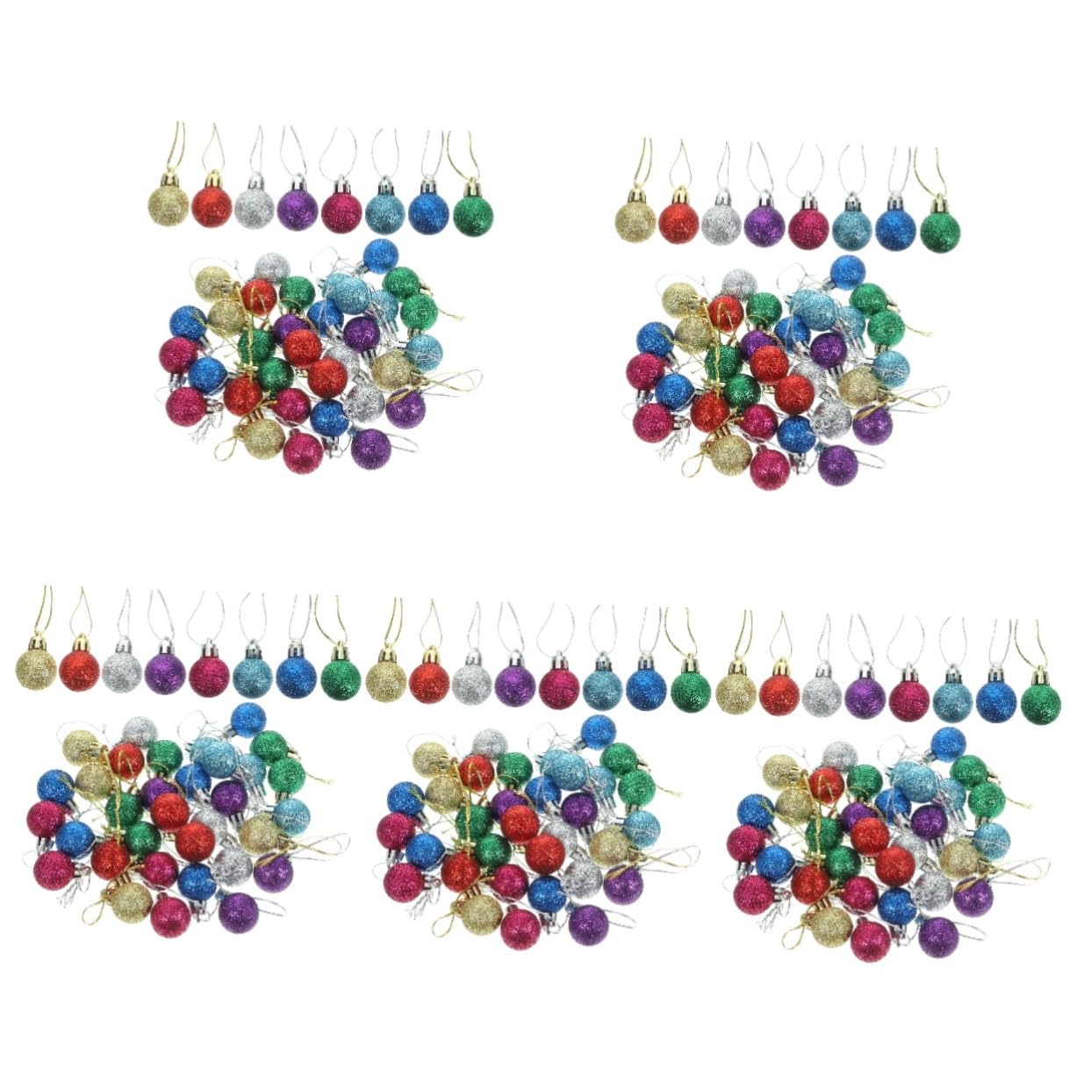 Sapin de Noël boules de paillettes Zerodeko petites boules de Noel avec lumières féériques