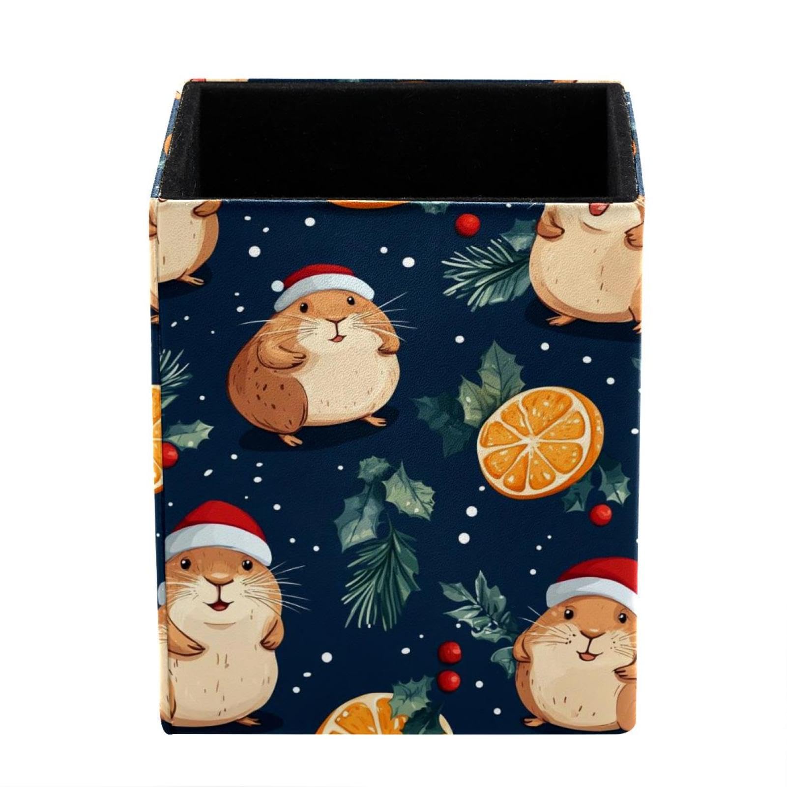 sanfly fish Cartoon capybara Desktop Storage Box Pencil Holder, Stationeries and Desk Supplies Organizer for Home, Office & School