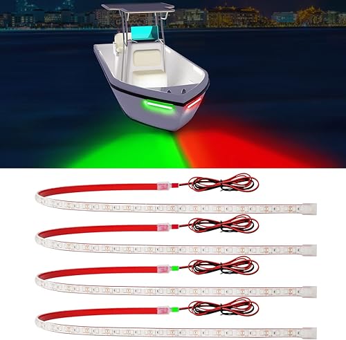 Miniatura 7 de Tira de luz LED marina roja para lancha, pesca nocturna, cubierta de cortesía, iluminación de cabina para pontón Jon, barco, kayak, motor, bote