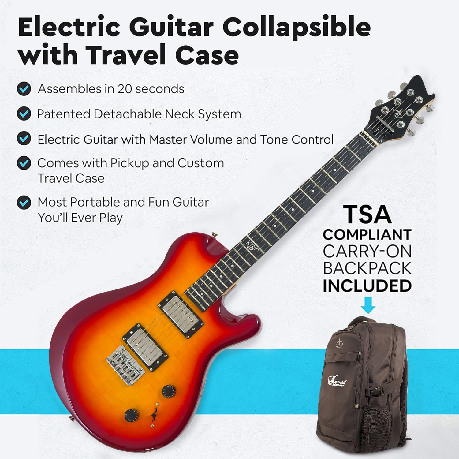 Amazon.co.jp: Journey Instruments 電動折りたたみ式トラベルギター