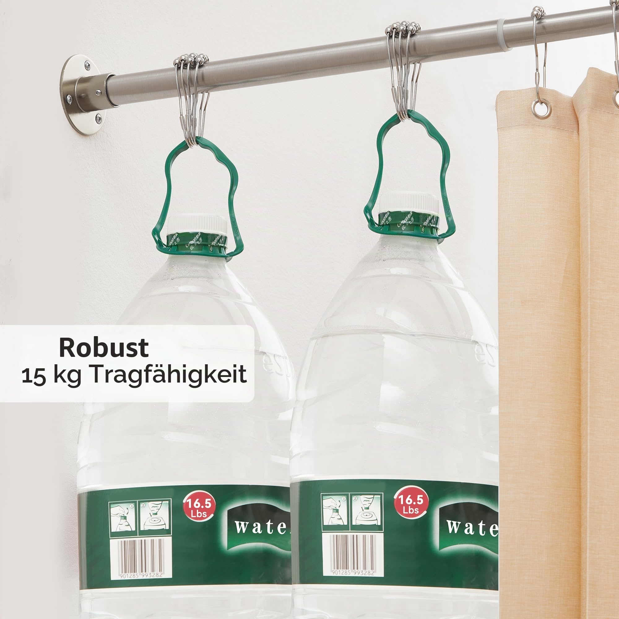 Duschvorhangstange L form [100-172 cm] x [140-212 cm] Extra Lange Eckduschstange 90° Grad Duschstange verstellbar für Badewanne, Dusche & Außenbereich mit 12 Haken & Deckenstütze