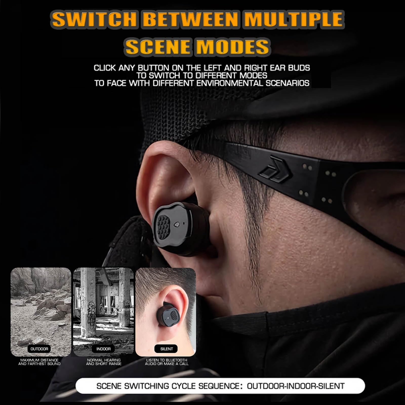 Auriculares Electrónicos para Tiro: Protección Auditiva NRR 26dB 5.3 con Cancelación de Ruido y Amplificación de Sonido. Estuche Recargable para Caza y Tiro Deportivo