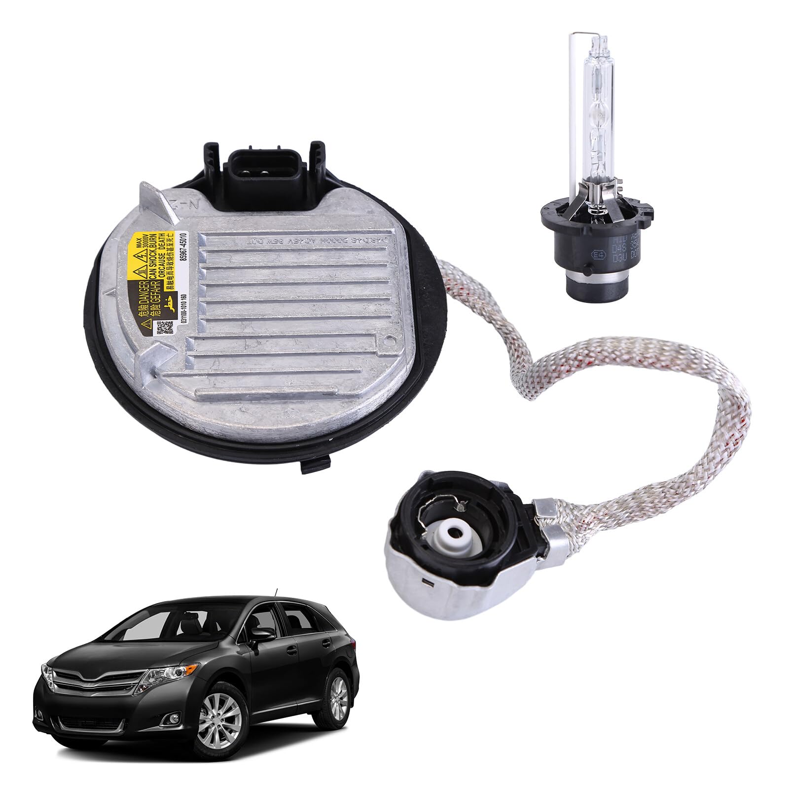 PHEZEN Xenon HID Headlight Ballast control unit with D4S Bulb Compatible with 2012-2015 Lexu*s LX570 RX350 IS250 IS350 & 2011-2015 Toyot*a Avalon Prius Avensis,replaces85967-45010 85967-08020