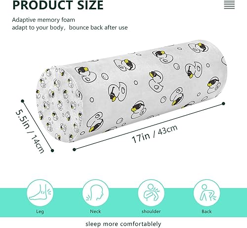 Miniatura 2 de Duck Rubber Sunglasses Bolster Pillow Long Foam Neck Roll Pillow Round Pillow Form for Knee Support Pillow Cylinder Pillows for Neck