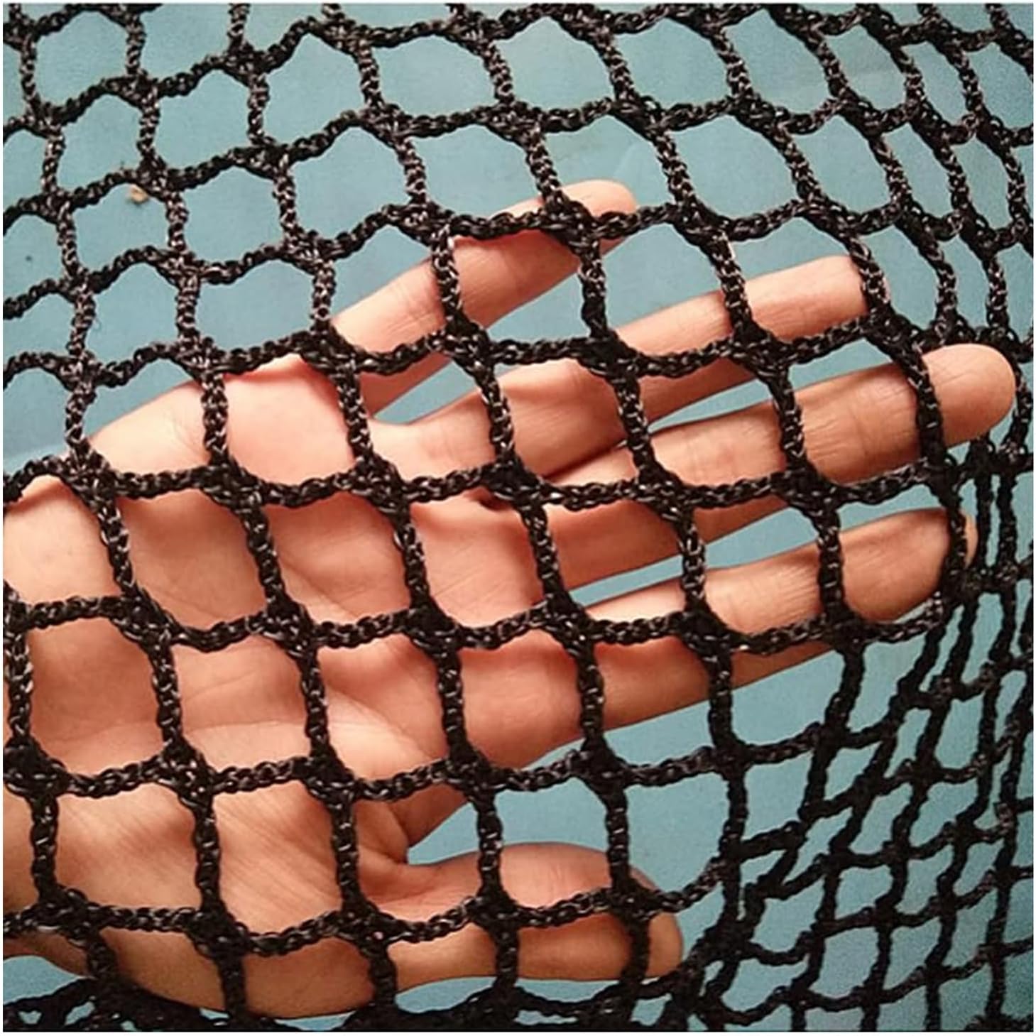 Child Safety Net Black Knotless Mesh 4cm Rope Net/4mm Thickness Adjustable Stair and Balcony Safety Net (1.5x8m/5x26ft) - Ideal for Kids and Pets
