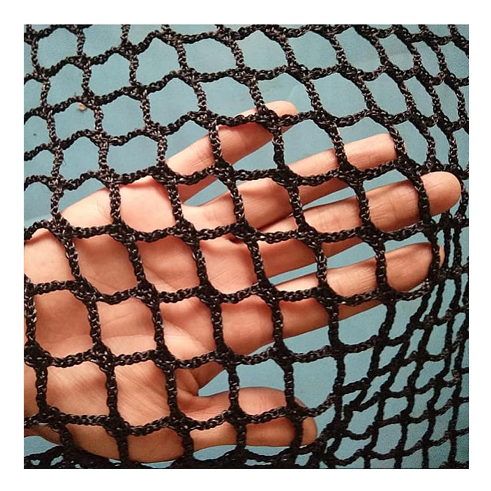 Lwjsocp Black Child Safety Net Knotless Mesh 4Cm Rope Net/4Mm Thickness Adjustable Safety Net For Stairs & Balconies Customizable Size (3X6m/10X20ft)